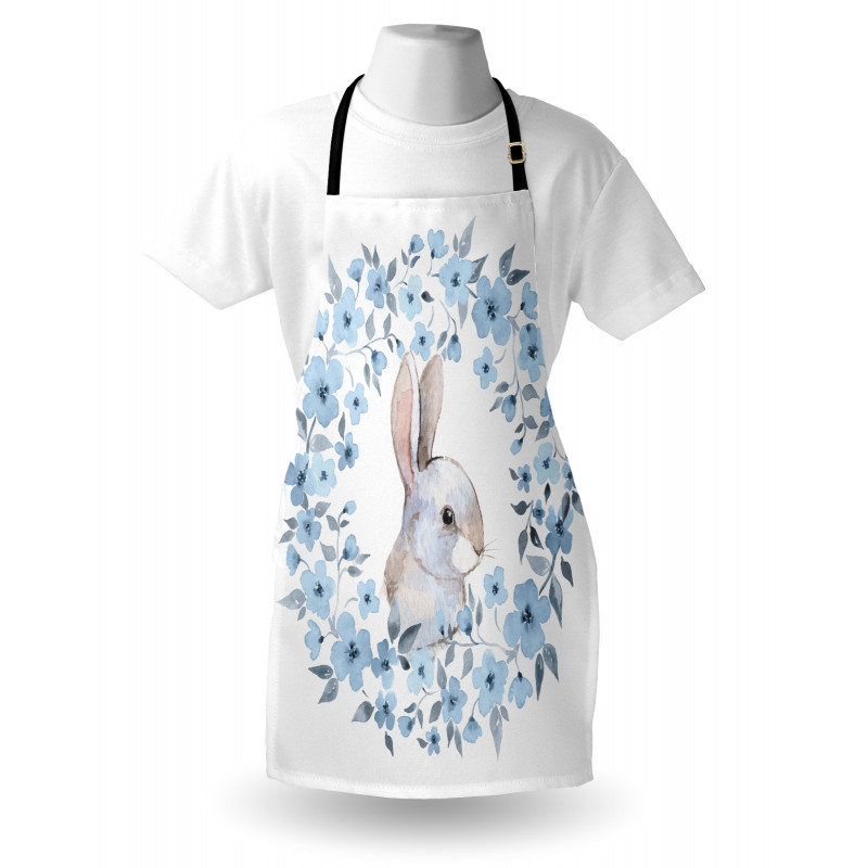 Paskalya Mutfak Önlüğü Tavşan ve Çiçekler