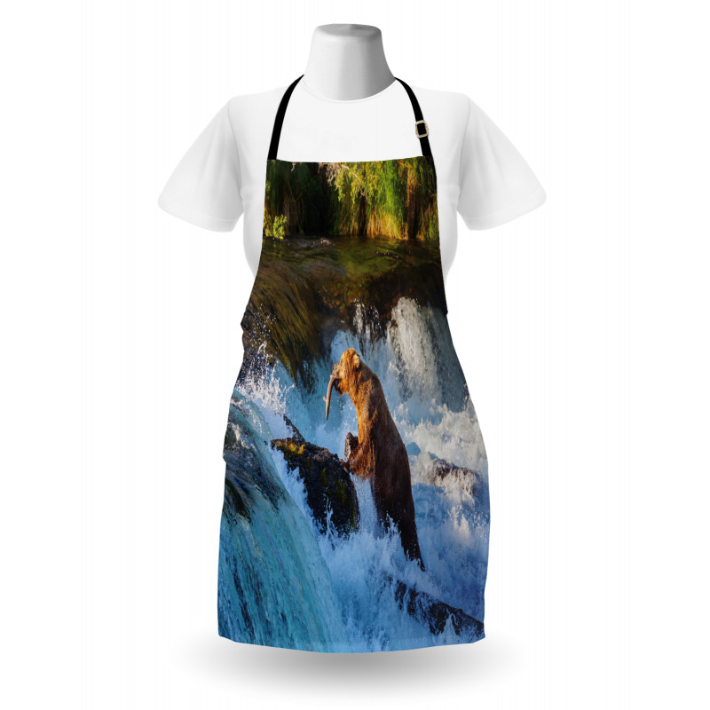 Alaska Waterfall Wildlfie Apron