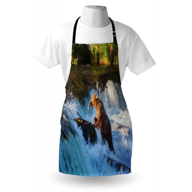 Alaska Waterfall Wildlfie Apron