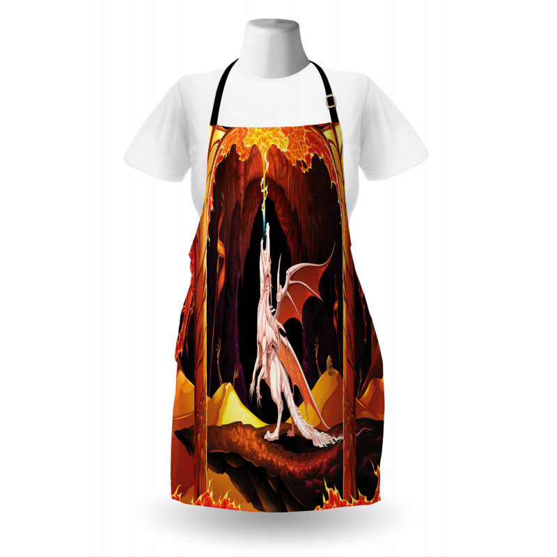 Dangerous Reptile in a Cave Apron