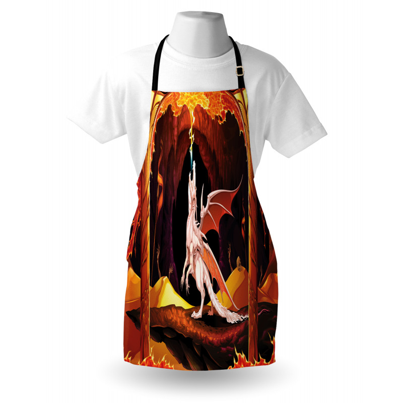 Dangerous Reptile in a Cave Apron