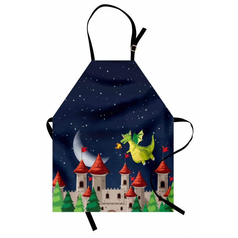 Castle and Flying Dragon Apron