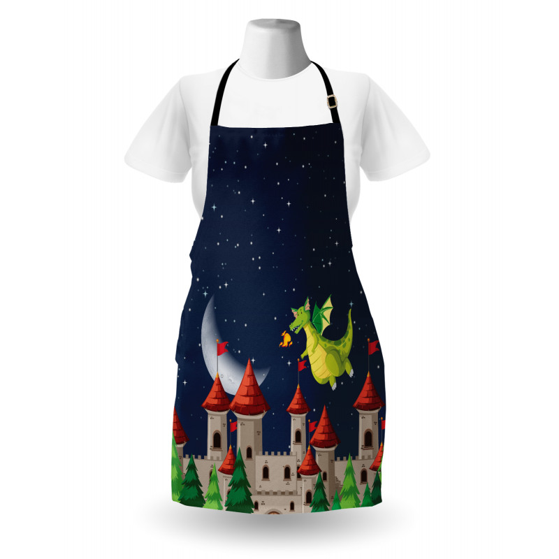 Castle and Flying Dragon Apron