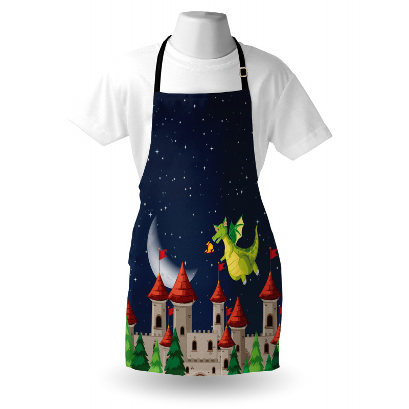 Castle and Flying Dragon Apron