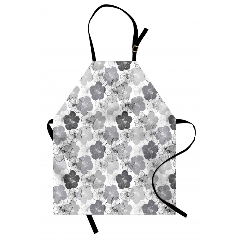 Vintage Hibiscus Flowers Apron