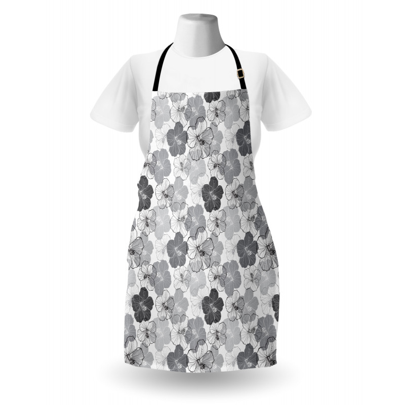 Vintage Hibiscus Flowers Apron