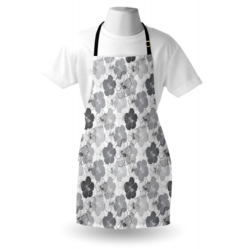 Vintage Hibiscus Flowers Apron