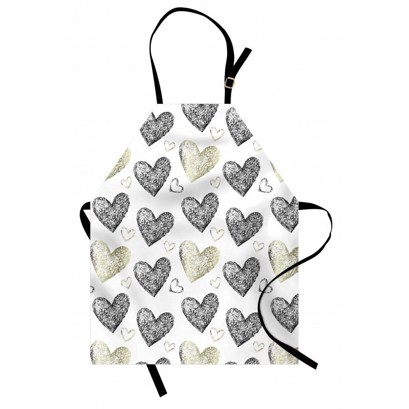 Sketched Hearts Apron