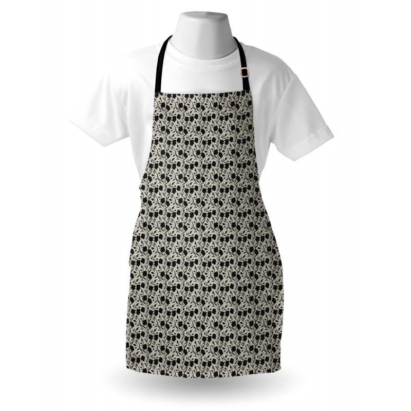 Artwork of Leaves Flowers Apron