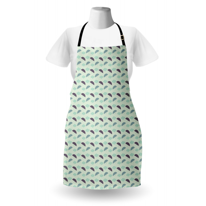 Rain Clouds and Umbrellas Apron