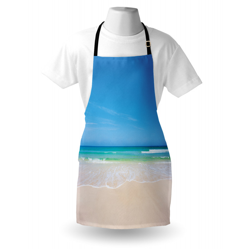 Sahil Mutfak Önlüğü Kumsalda Dalgalar