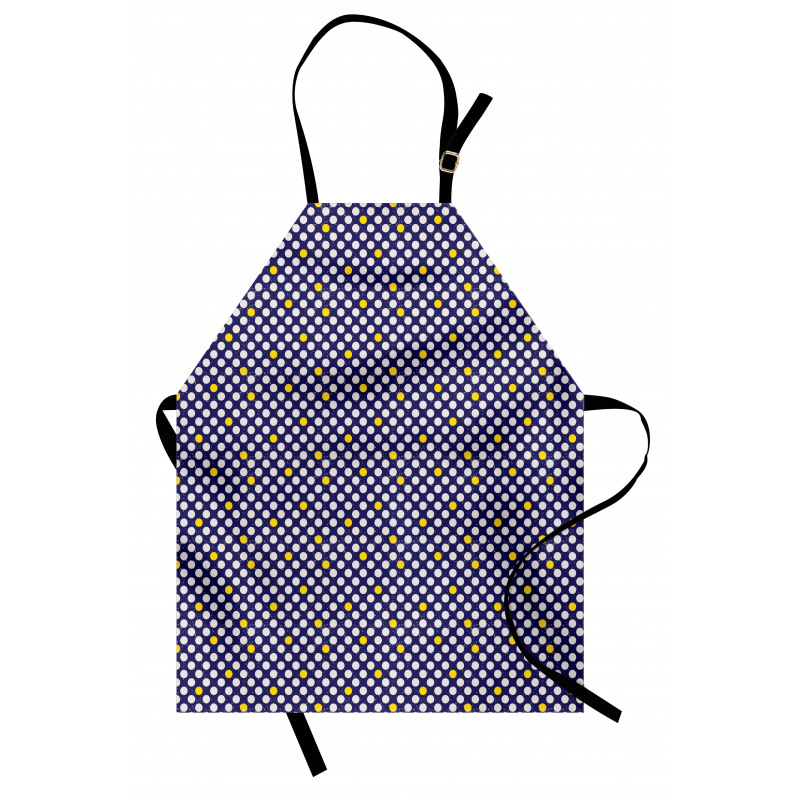 Moda Mutfak Önlüğü Eskitme Desenli Zemin ile Sevimli Puantiyeler