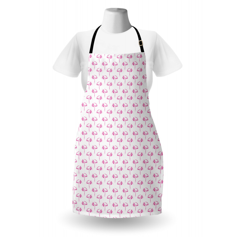 Hand Drawn Sketched Birds Apron