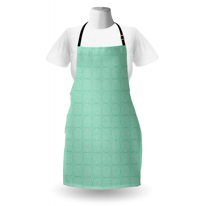 Monochrome Concentric Circles Apron