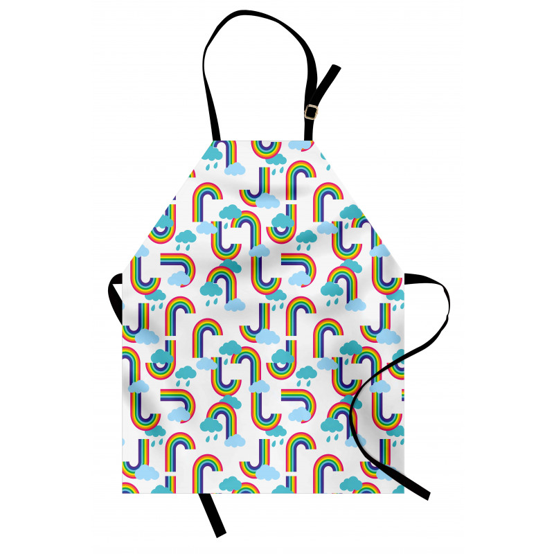 Rainbow and Clouds Pattern Apron