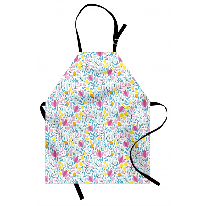 Flowers in Bloom and Buds Apron