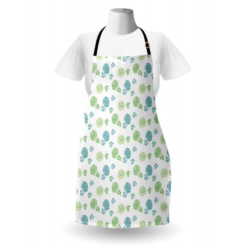 Art Rose Flowers and Leaves Apron