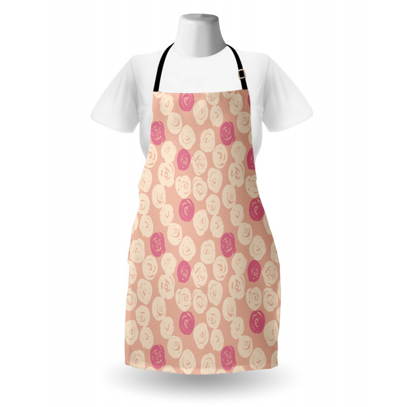 Grunge Rose Petal Rounds Apron