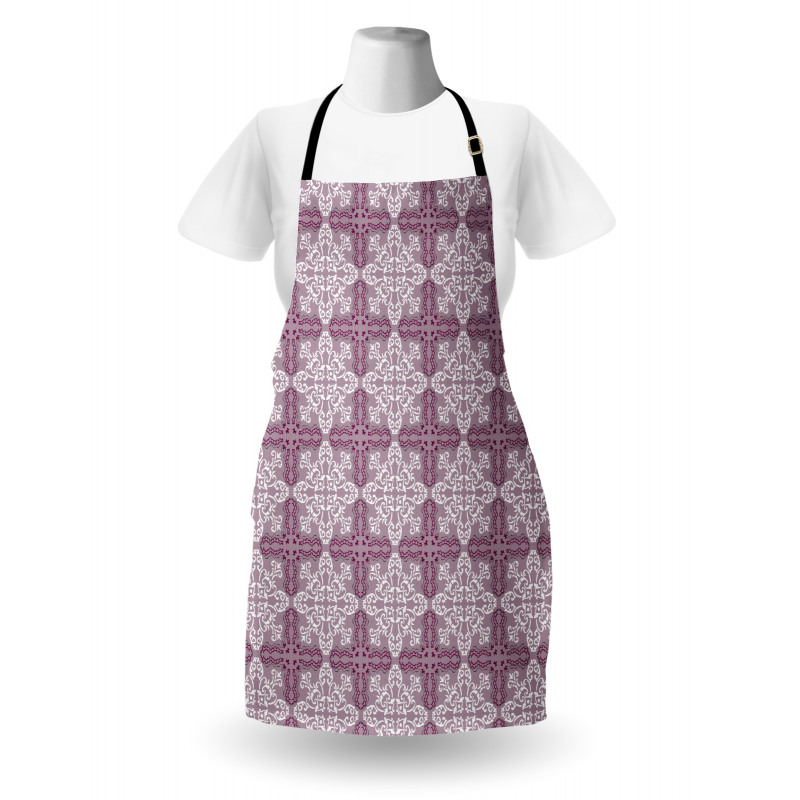 Damask Swirls Repetition Apron