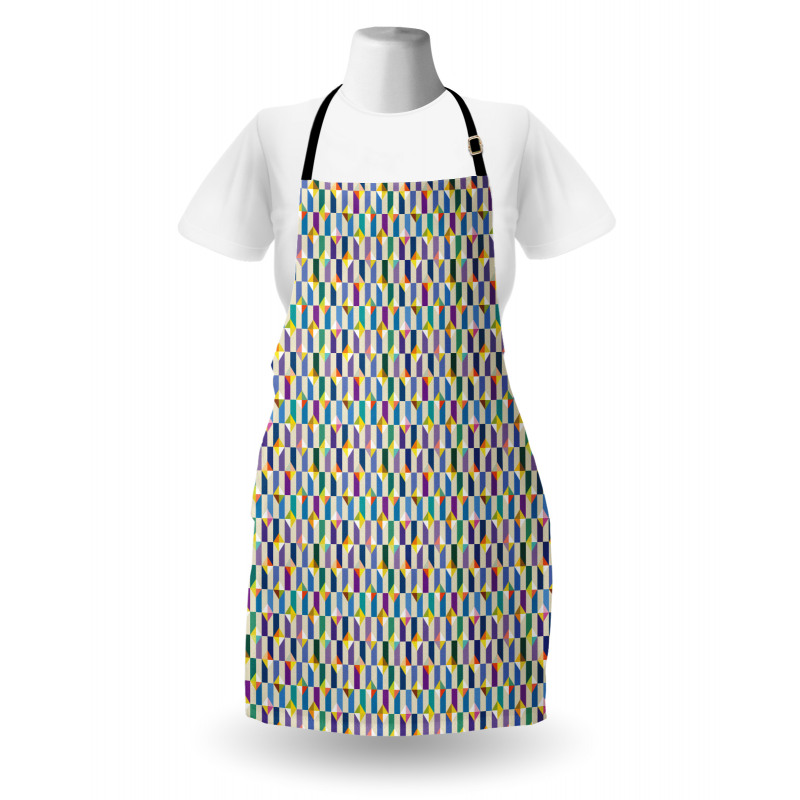 Retro Triangles Rectangles Apron