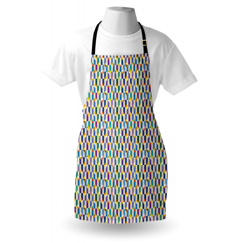 Retro Triangles Rectangles Apron