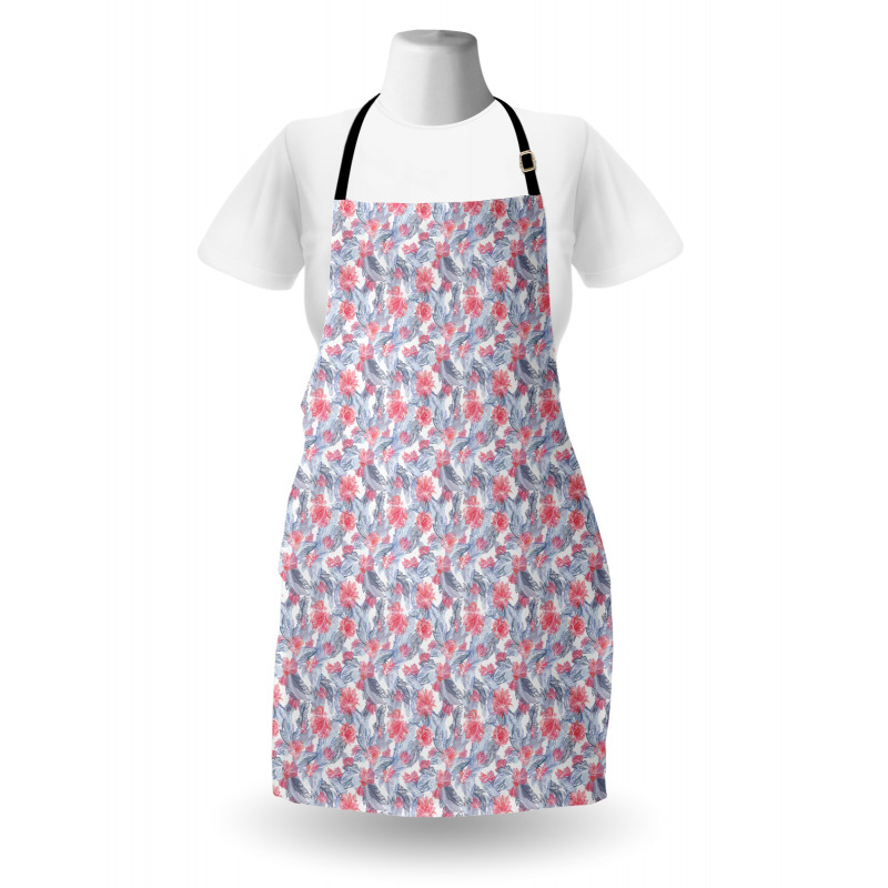 Intertwined Lily Lotus Flora Apron