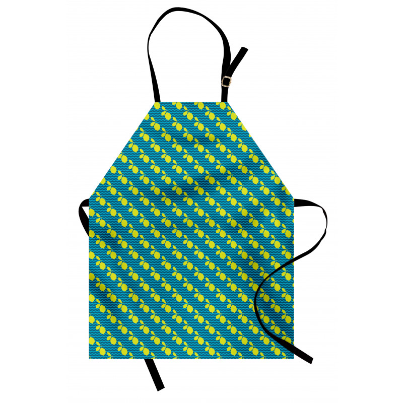 Citrus Motif Zigzag Backdrop Apron