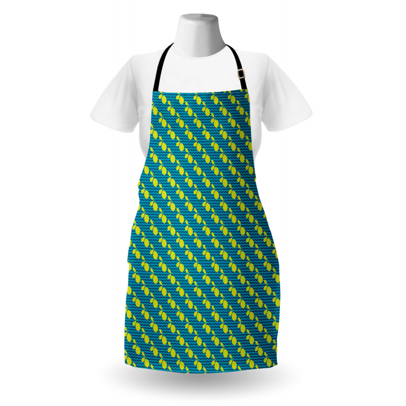 Citrus Motif Zigzag Backdrop Apron