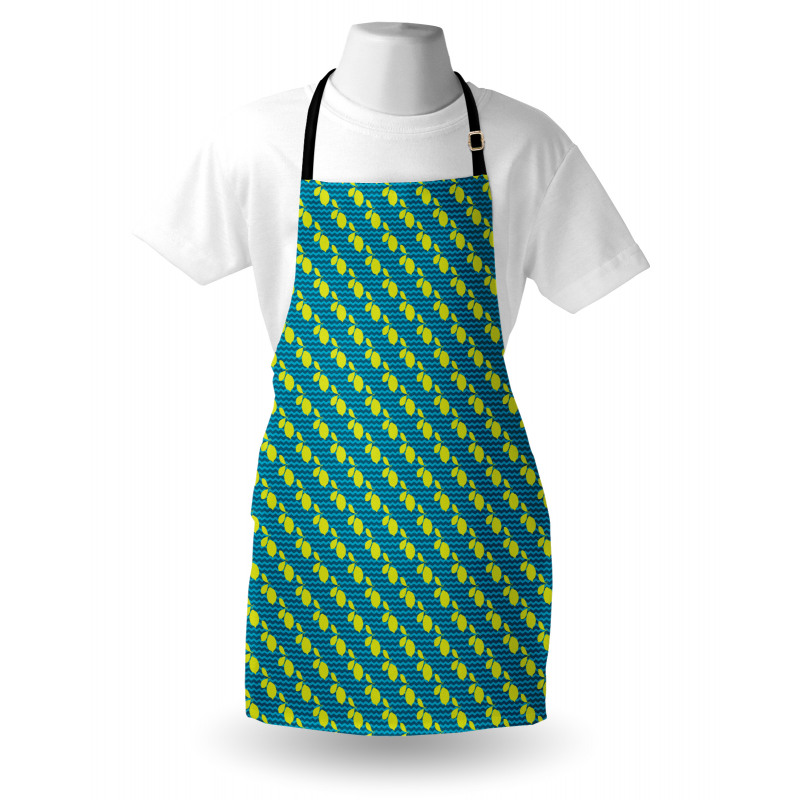 Citrus Motif Zigzag Backdrop Apron