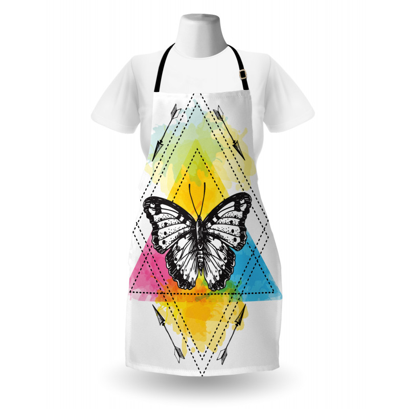 Geometric Butterfly Form Apron