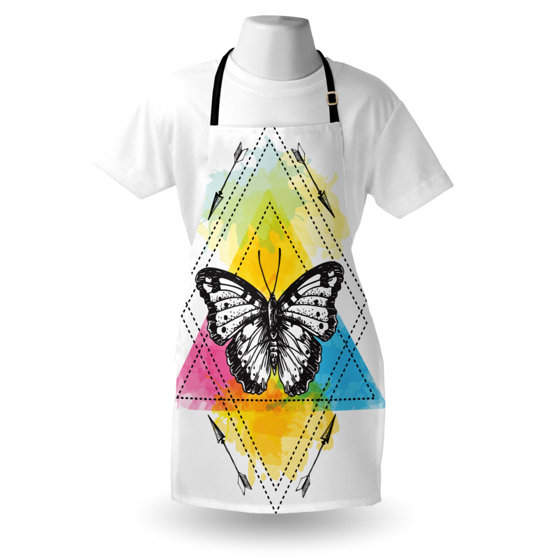 Geometric Butterfly Form Apron