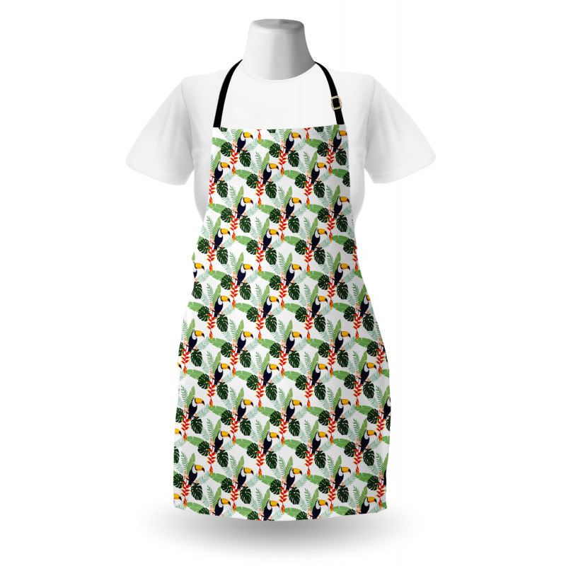 Flowers and Toucan Birds Apron