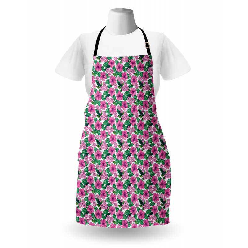 Hibiscus and Plumeria Art Apron