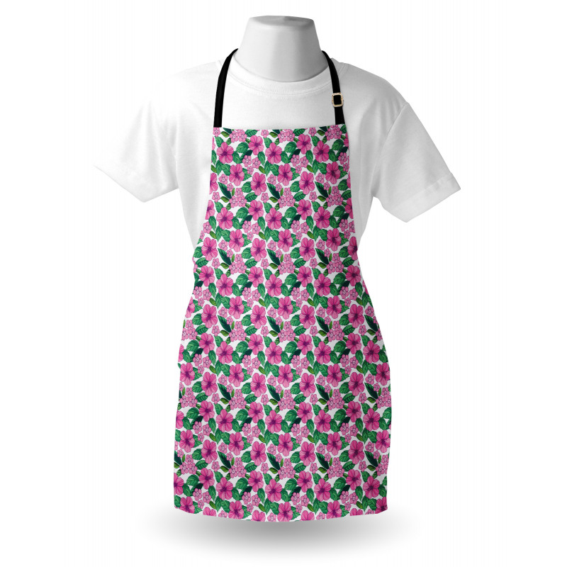 Hibiscus and Plumeria Art Apron