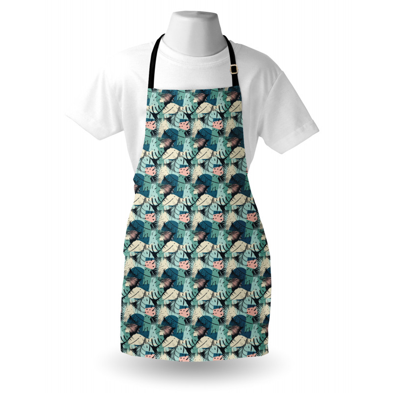 Pastel Monstera Palm Plants Apron