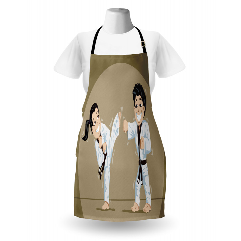 Children Karate Cartoon Art Apron