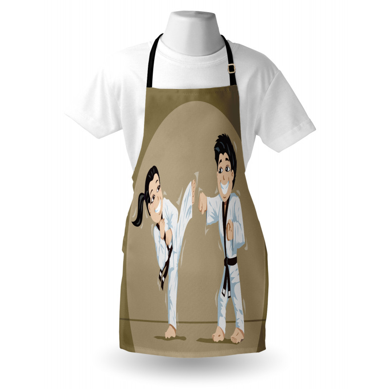 Children Karate Cartoon Art Apron