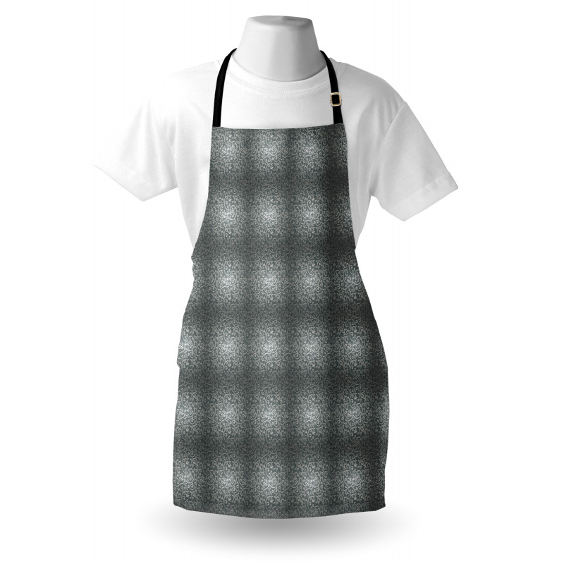 Floral Strokes in Greyscale Apron