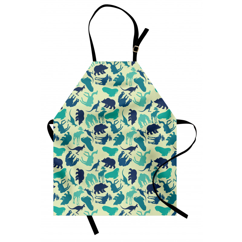 Various Animal Silhouettes Apron