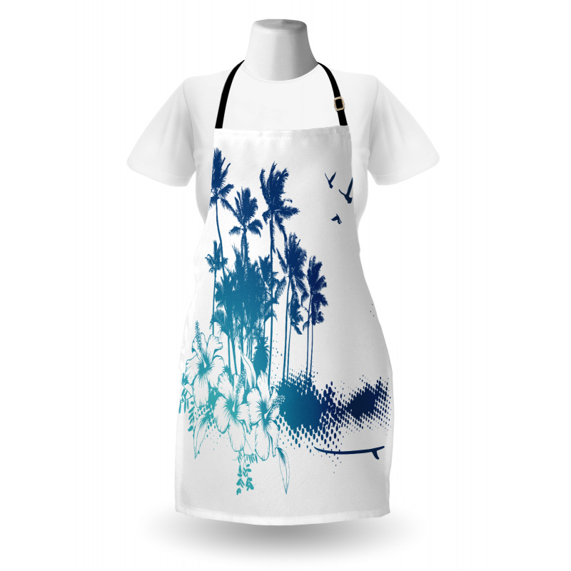 Hibiscus Flower Trees Apron