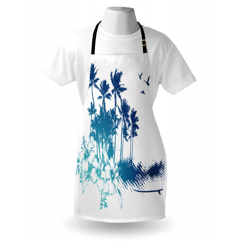 Hibiscus Flower Trees Apron