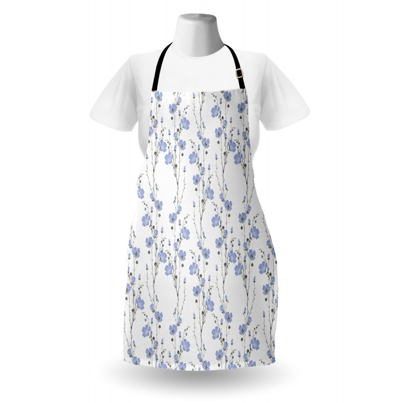 Blossoming Flax Flowers Apron