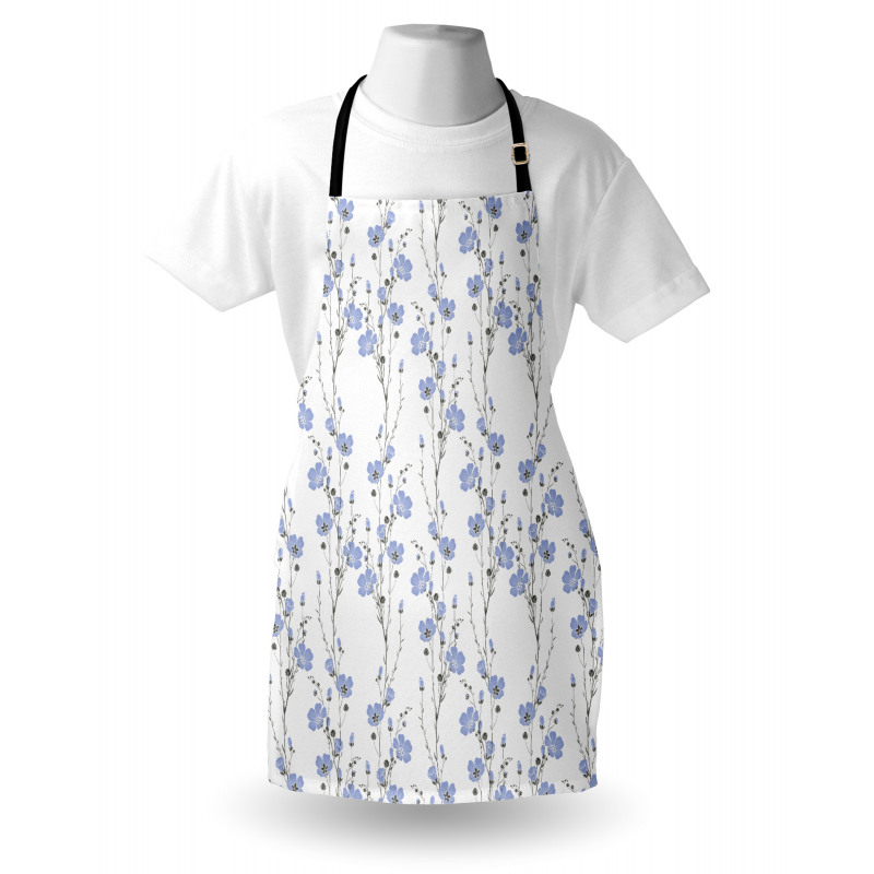 Blossoming Flax Flowers Apron