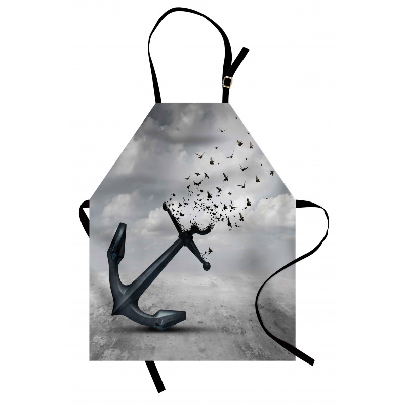 Flying Seagulls Grey Apron