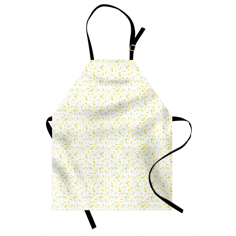 Narcissus and Dots Pattern Apron