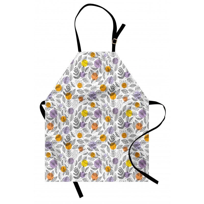 Round Blots and Leaves Apron