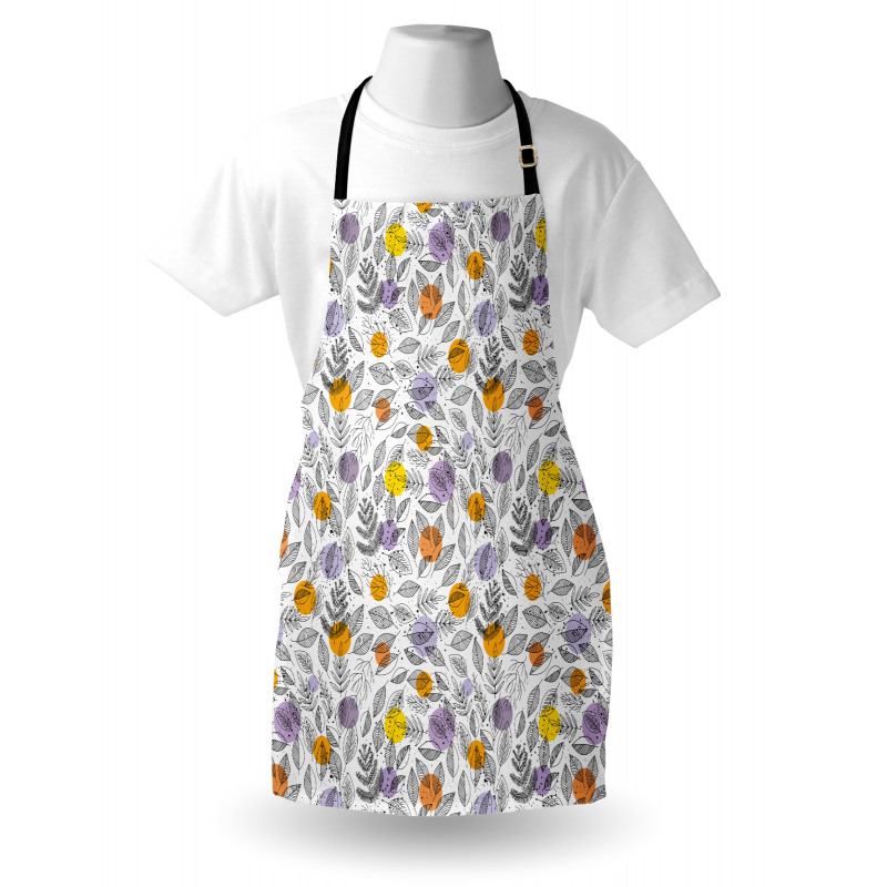 Round Blots and Leaves Apron