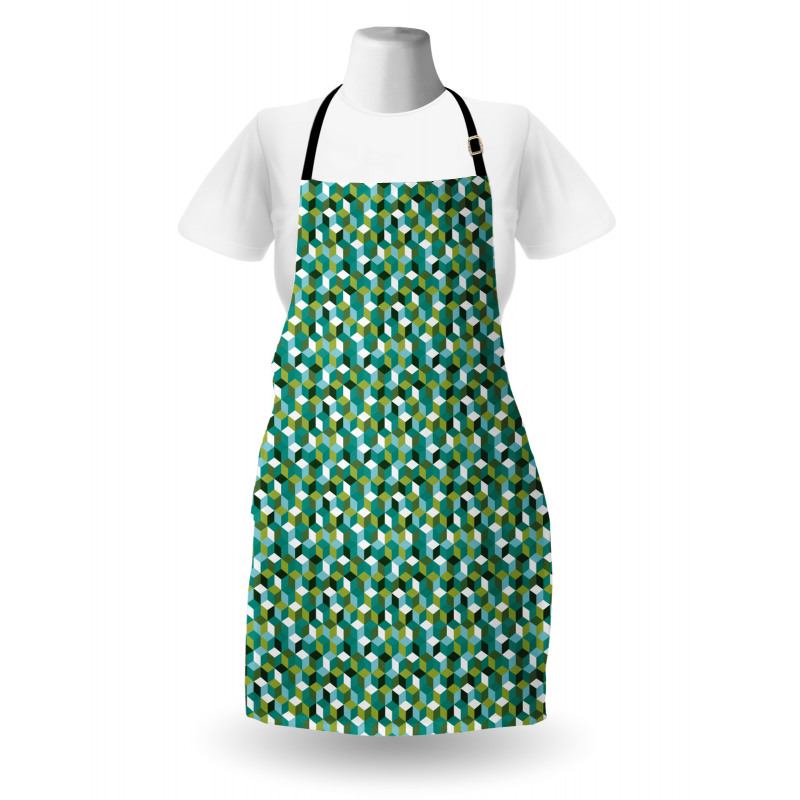 Modern Colored Cubes Apron