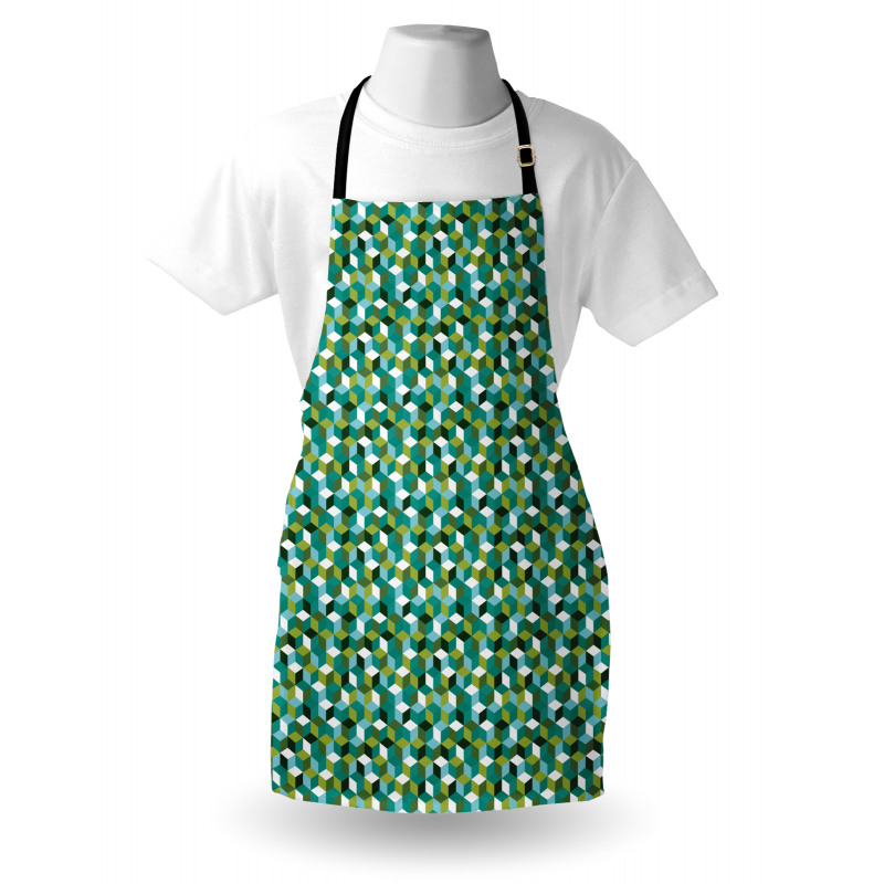 Modern Colored Cubes Apron