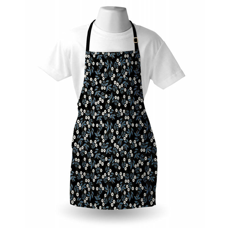 Curly Leafy Branches Flora Apron